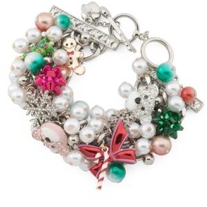 Betsey Johnson Multicolor Holiday Charm Bracelet